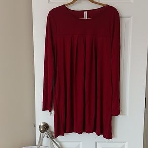 Long sleeve jersey tunic